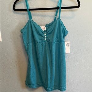 Kirra Teal Button-Front Camisole